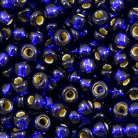 Miyuki rocailles Perlen 6/0 - Duracoat silverlined dyed navy blue 6-4281